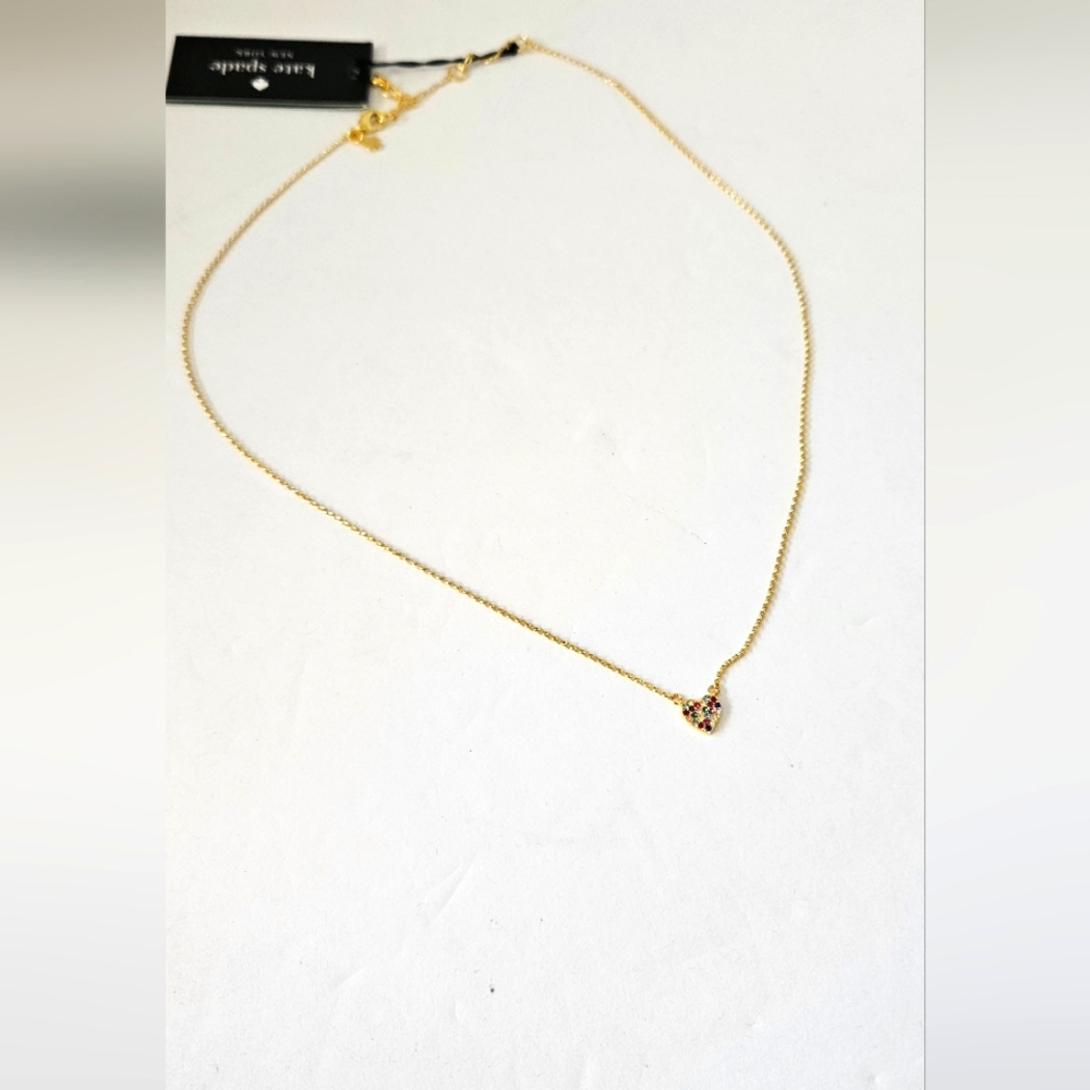 Kate Spade Yours Truly Mini Pendant Heart Necklace NWT